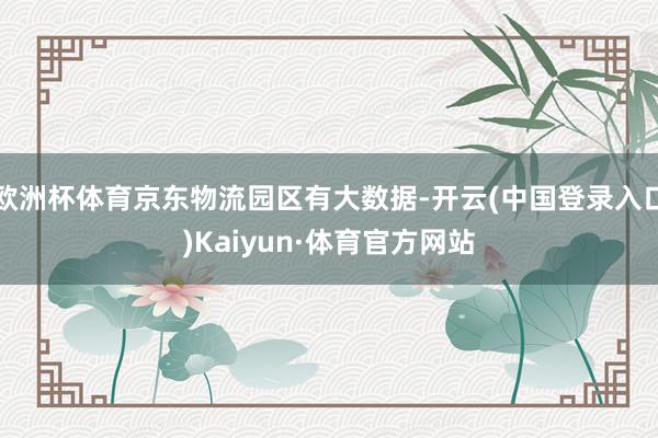 欧洲杯体育京东物流园区有大数据-开云(中国登录入口)Kaiyun·体育官方网站